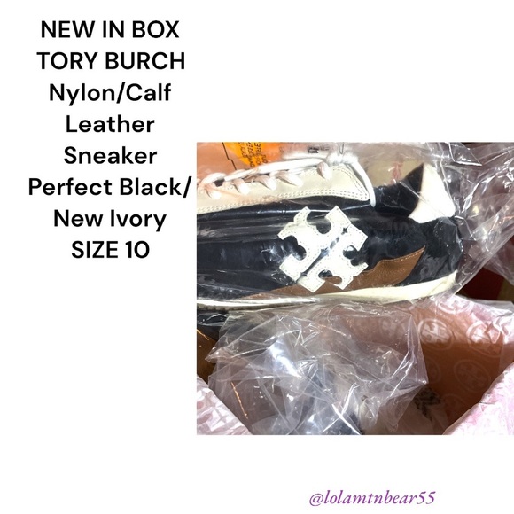 BRAND NEW TORY BURCH NYLON/CALF LEATHER SNEAKERS IN BOX-SIZE 10-UNIQUE DESIGN - Picture 5 of 16